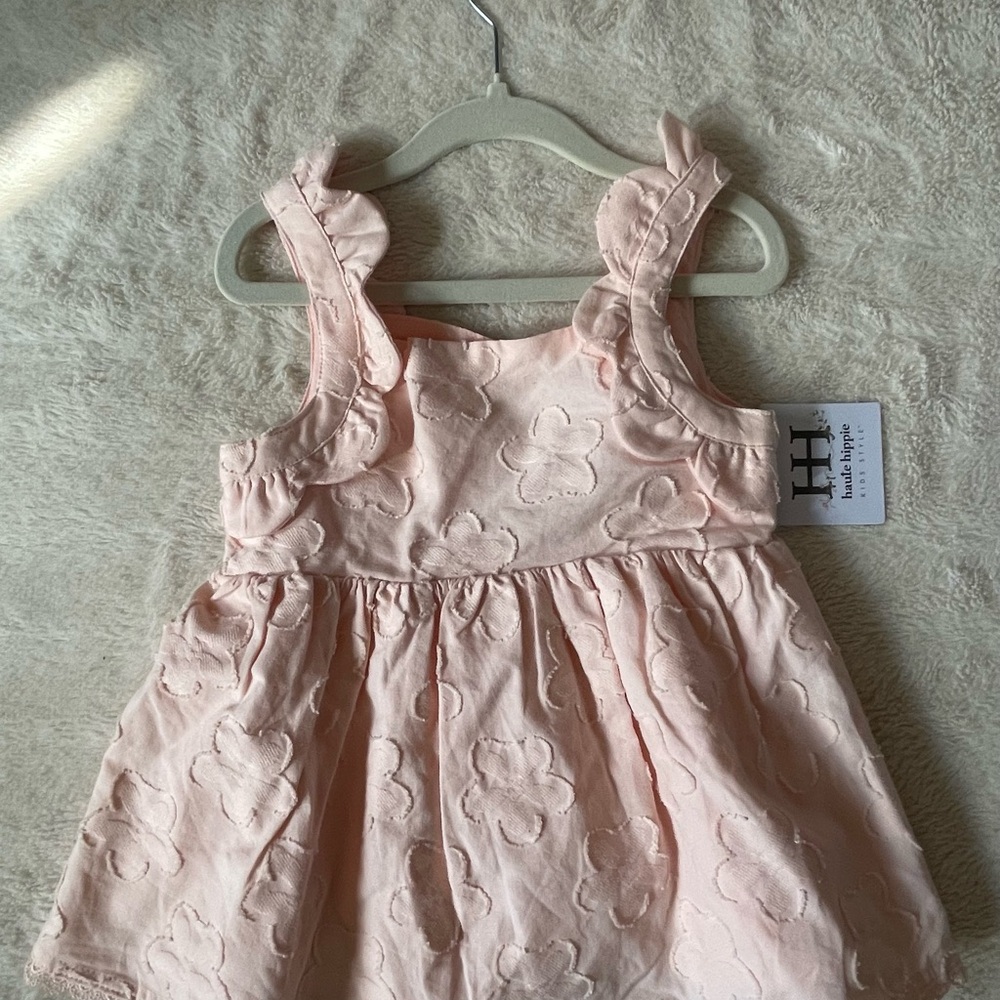 Haute Hippie Kids Pink Embroidered Dress